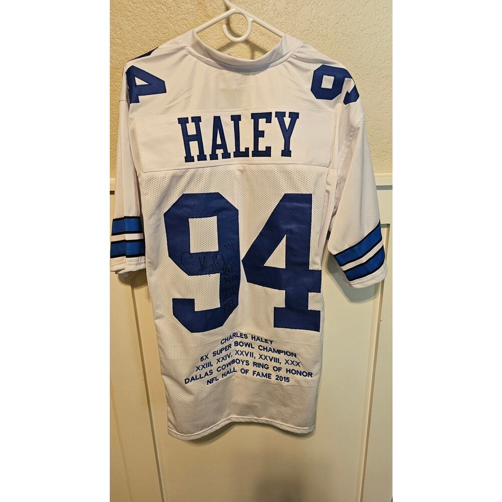 Autographed Charles Haley Jersey #94 Dallas Cowboys 5X SB Champ NFL HOF 2015 2XL